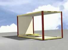 组装式集装箱房屋安装三维演示动画