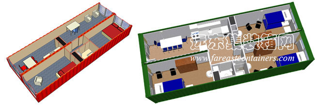 Tempohousing 的多箱体套间,集装箱房屋,集装箱建筑,集装箱住宅,集装箱活动房,住人集装箱