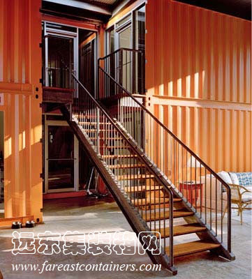 12 Container Home 中的楼梯,集装箱房屋,集装箱建筑,集装箱住宅,集装箱活动房,住人集装箱