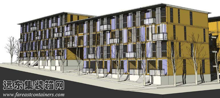 集装箱房屋设计创意: 西雅图集装箱公寓