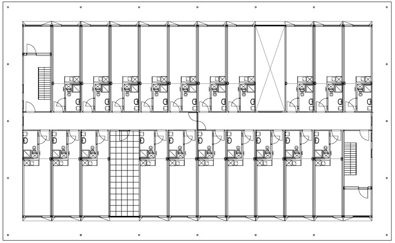 阿姆斯特丹 qubic 集装箱学生公寓平面设计图,集装箱房屋,集装箱活动房,住人集装箱,集装箱住宅,集装箱建筑