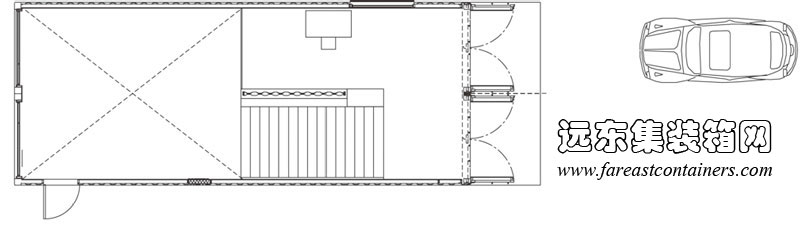 集装箱工作室二层平面图